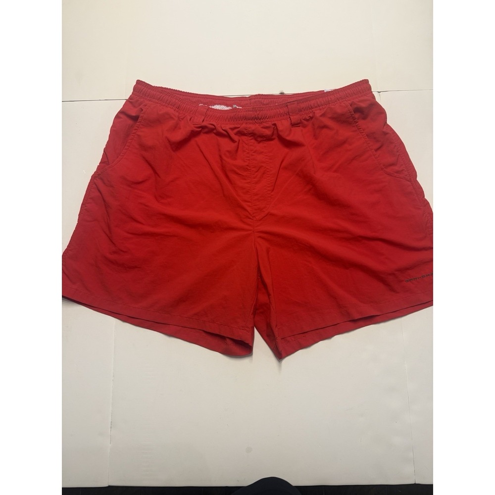 Columbia PFG Shorts Mens XL Red Unlined Nylon Outdoor Hike